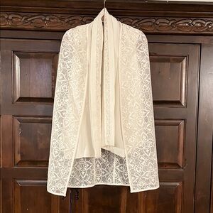 ELLIATT-Stunning white Lace Women's shirt with lace snap on cover